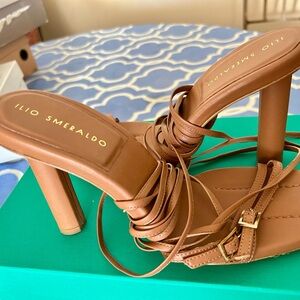 Women's Tan Heeled Sandals